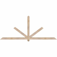 96"W x 40"H x 3 1/2"D x 3 1/2"F, 10/12 Pitch, Kennewick Smooth Timber Gable Bracket, Douglas Fir