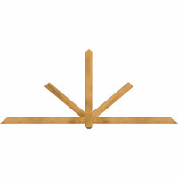 96"W x 40"H x 3 1/2"D x 3 1/2"F, 10/12 Pitch, Kennewick Smooth Timber Gable Bracket, Western Red Cedar