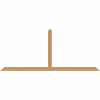 96"W x 40"H x 3 1/2"D x 3 1/2"F, 10/12 Pitch, Portland Smooth Timber Gable Bracket, Western Red Cedar