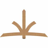 84"W x 49"H x 3 1/2"D x 5 1/2"F, 14/12 Pitch, Davenport Smooth Timber Gable Bracket, Western Red Cedar