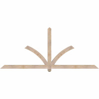 96"W x 40"H x 3 1/2"D x 3 1/2"F, 10/12 Pitch, Redmond Smooth Timber Gable Bracket, Douglas Fir