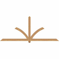 96"W x 40"H x 3 1/2"D x 3 1/2"F, 10/12 Pitch, Redmond Smooth Timber Gable Bracket, Western Red Cedar