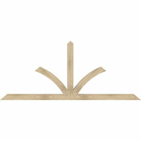 96"W x 40"H x 04"D x 4"F, 10/12 Pitch, Richland Rough Sawn Timber Gable Bracket, Douglas Fir