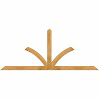 96"W x 40"H x 04"D x 4"F, 10/12 Pitch, Richland Rough Sawn Timber Gable Bracket, Western Red Cedar