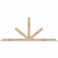 96"W x 40"H x 04"D x 4"F, 10/12 Pitch, Saratoga Rough Sawn Timber Gable Bracket, Douglas Fir