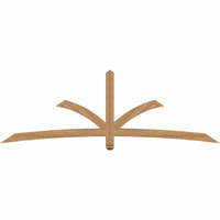 96"W x 32"H x 3 1/2"D x 3 1/2"F, 08/12 Pitch, Davenport Smooth Timber Gable Bracket, Western Red Cedar