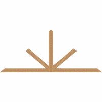 96"W x 40"H x 3 1/2"D x 3 1/2"F, 10/12 Pitch, Saratoga Smooth Timber Gable Bracket, Western Red Cedar