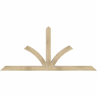 84"W x 38"H x 04"D x 4"F, 11/12 Pitch, Richland Rough Sawn Timber Gable Bracket, Douglas Fir