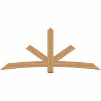 96"W x 40"H x 3 1/2"D x 5 1/2"F, 10/12 Pitch, Alberta Smooth Timber Gable Bracket, Western Red Cedar