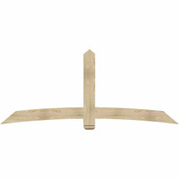 96"W x 40"H x 04"D x 6"F, 10/12 Pitch, Bellingham Rough Sawn Timber Gable Bracket, Douglas Fir
