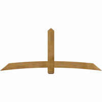 96"W x 40"H x 04"D x 6"F, 10/12 Pitch, Bellingham Rough Sawn Timber Gable Bracket, Western Red Cedar
