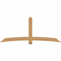 96"W x 40"H x 3 1/2"D x 5 1/2"F, 10/12 Pitch, Bellingham Smooth Timber Gable Bracket, Western Red Cedar