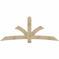 96"W x 40"H x 04"D x 6"F, 10/12 Pitch, Davenport Rough Sawn Timber Gable Bracket, Douglas Fir