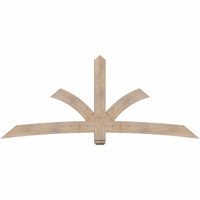 96"W x 40"H x 3 1/2"D x 5 1/2"F, 10/12 Pitch, Davenport Smooth Timber Gable Bracket, Douglas Fir