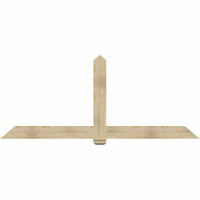96"W x 40"H x 04"D x 6"F, 10/12 Pitch, Eugene Rough Sawn Timber Gable Bracket, Douglas Fir