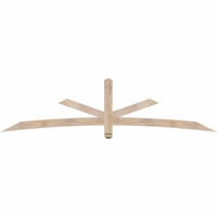 96"W x 24"H x 3 1/2"D x 3 1/2"F, 06/12 Pitch, Alberta Smooth Timber Gable Bracket, Douglas Fir