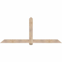 96"W x 40"H x 3 1/2"D x 5 1/2"F, 10/12 Pitch, Eugene Smooth Timber Gable Bracket, Douglas Fir