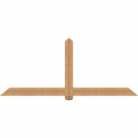 96"W x 40"H x 3 1/2"D x 5 1/2"F, 10/12 Pitch, Eugene Smooth Timber Gable Bracket, Western Red Cedar