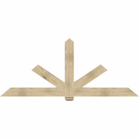 96"W x 40"H x 04"D x 6"F, 10/12 Pitch, Kennewick Rough Sawn Timber Gable Bracket, Douglas Fir