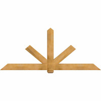 96"W x 40"H x 04"D x 6"F, 10/12 Pitch, Kennewick Rough Sawn Timber Gable Bracket, Western Red Cedar