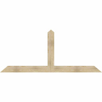 96"W x 40"H x 04"D x 6"F, 10/12 Pitch, Portland Rough Sawn Timber Gable Bracket, Douglas Fir