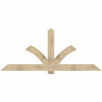 96"W x 40"H x 04"D x 6"F, 10/12 Pitch, Redmond Rough Sawn Timber Gable Bracket, Douglas Fir