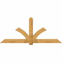 96"W x 40"H x 04"D x 6"F, 10/12 Pitch, Redmond Rough Sawn Timber Gable Bracket, Western Red Cedar