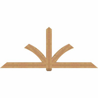 96"W x 40"H x 3 1/2"D x 5 1/2"F, 10/12 Pitch, Redmond Smooth Timber Gable Bracket, Western Red Cedar