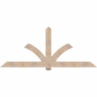 96"W x 40"H x 3 1/2"D x 5 1/2"F, 10/12 Pitch, Redmond Smooth Timber Gable Bracket, Douglas Fir