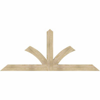 96"W x 40"H x 04"D x 6"F, 10/12 Pitch, Richland Rough Sawn Timber Gable Bracket, Douglas Fir