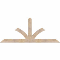 96"W x 40"H x 3 1/2"D x 5 1/2"F, 10/12 Pitch, Richland Smooth Timber Gable Bracket, Douglas Fir