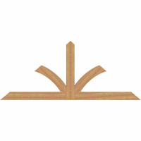 96"W x 40"H x 3 1/2"D x 5 1/2"F, 10/12 Pitch, Richland Smooth Timber Gable Bracket, Western Red Cedar