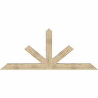 96"W x 40"H x 04"D x 6"F, 10/12 Pitch, Saratoga Rough Sawn Timber Gable Bracket, Douglas Fir
