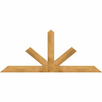 96"W x 40"H x 04"D x 6"F, 10/12 Pitch, Saratoga Rough Sawn Timber Gable Bracket, Western Red Cedar