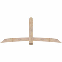 96"W x 40"H x 5 1/2"D x 5 1/2"F, 10/12 Pitch, Bellingham Smooth Timber Gable Bracket, Douglas Fir