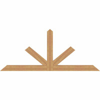 96"W x 40"H x 3 1/2"D x 5 1/2"F, 10/12 Pitch, Saratoga Smooth Timber Gable Bracket, Western Red Cedar