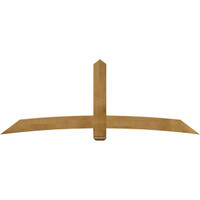 96"W x 36"H x 06"D x 6"F, 09/12 Pitch, Bellingham Rough Sawn Timber Gable Bracket, Western Red Cedar