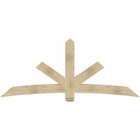 96"W x 40"H x 06"D x 6"F, 10/12 Pitch, Alberta Rough Sawn Timber Gable Bracket, Douglas Fir