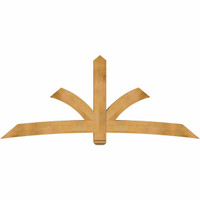 96"W x 40"H x 06"D x 6"F, 10/12 Pitch, Davenport Rough Sawn Timber Gable Bracket, Western Red Cedar