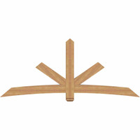 96"W x 40"H x 5 1/2"D x 5 1/2"F, 10/12 Pitch, Alberta Smooth Timber Gable Bracket, Western Red Cedar