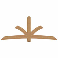96"W x 40"H x 5 1/2"D x 5 1/2"F, 10/12 Pitch, Davenport Smooth Timber Gable Bracket, Western Red Cedar