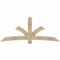 96"W x 40"H x 06"D x 6"F, 10/12 Pitch, Davenport Rough Sawn Timber Gable Bracket, Douglas Fir