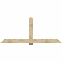 96"W x 40"H x 06"D x 6"F, 10/12 Pitch, Eugene Rough Sawn Timber Gable Bracket, Douglas Fir