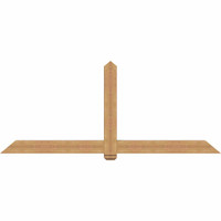 96"W x 40"H x 5 1/2"D x 5 1/2"F, 10/12 Pitch, Eugene Smooth Timber Gable Bracket, Western Red Cedar