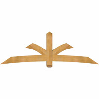 96"W x 32"H x 06"D x 6"F, 08/12 Pitch, Davenport Rough Sawn Timber Gable Bracket, Western Red Cedar