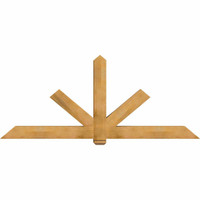 96"W x 40"H x 06"D x 6"F, 10/12 Pitch, Kennewick Rough Sawn Timber Gable Bracket, Western Red Cedar