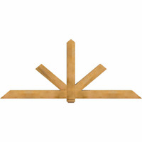 96"W x 40"H x 5 1/2"D x 5 1/2"F, 10/12 Pitch, Kennewick Smooth Timber Gable Bracket, Western Red Cedar