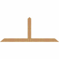 96"W x 40"H x 5 1/2"D x 5 1/2"F, 10/12 Pitch, Portland Smooth Timber Gable Bracket, Western Red Cedar