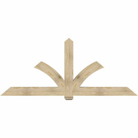 96"W x 40"H x 06"D x 6"F, 10/12 Pitch, Redmond Rough Sawn Timber Gable Bracket, Douglas Fir