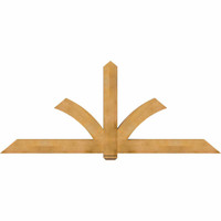 96"W x 40"H x 06"D x 6"F, 10/12 Pitch, Redmond Rough Sawn Timber Gable Bracket, Western Red Cedar